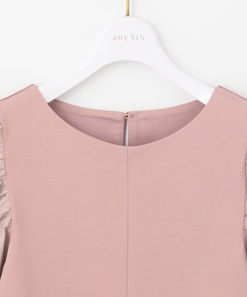 ANY SIS（エニィスィス）の「パフスリーブ異素材コンビ プルオーバー（Tシャツ/カットソー・レディース・ブラック系/ベージュ系/アイボリー系/ピンク系・2）」の15枚目の写真