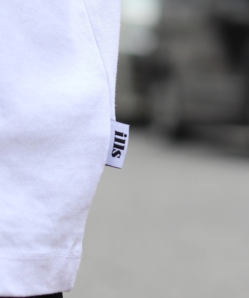 ILL'S（イルズ）の「オーバーサイズ LSカレッジロゴ刺繍 Tシャツ【ILL'S】（Tシャツ/カットソー・メンズ・ホワイト/ブラック/グリーン/杢グレー・FREE）」の7枚目の写真