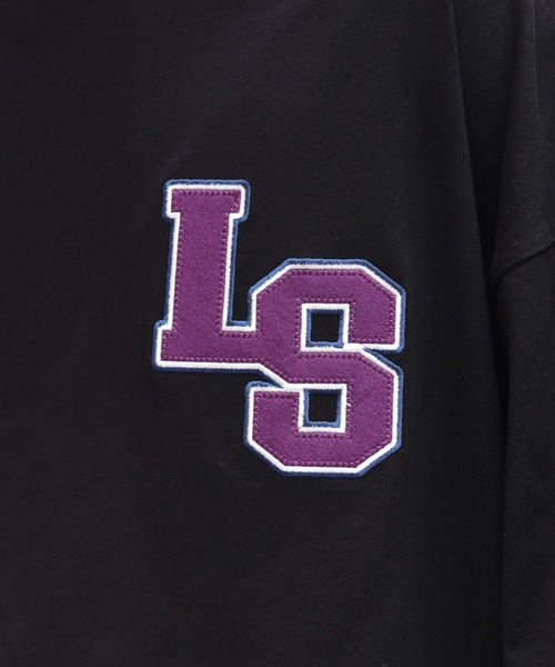 ILL'S（イルズ）の「オーバーサイズ LSカレッジロゴ刺繍 Tシャツ【ILL'S】（Tシャツ/カットソー・メンズ・ホワイト/ブラック/グリーン/杢グレー・FREE）」の12枚目の写真