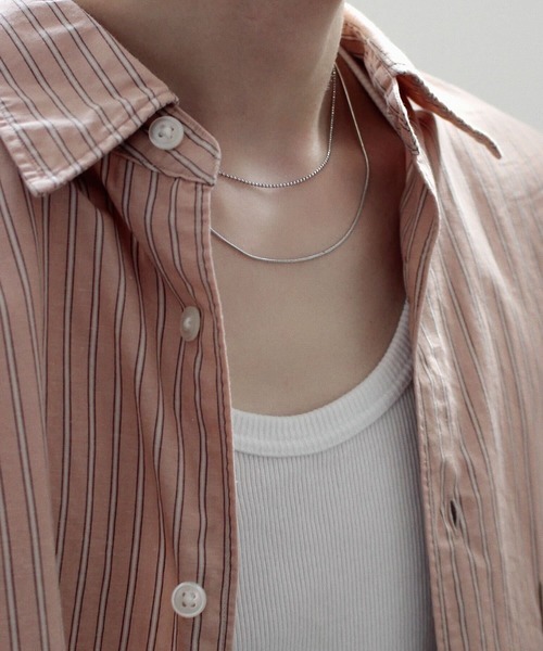 y/m by sawa（イムバイサワ）の「SAWA×y/m 2連チェーンネックレス（ネックレス・メンズ・シルバー・FREE）」の2枚目の写真