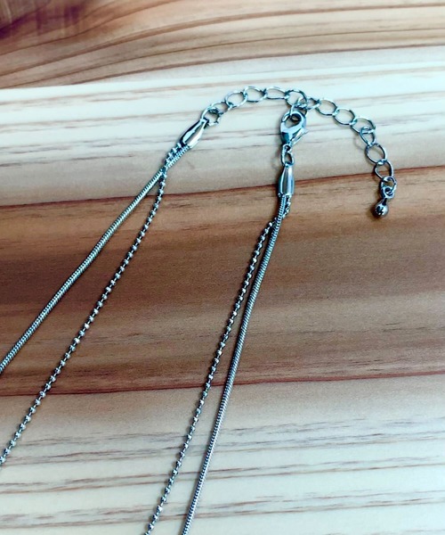 y/m by sawa（イムバイサワ）の「SAWA×y/m 2連チェーンネックレス（ネックレス・メンズ・シルバー・FREE）」の5枚目の写真