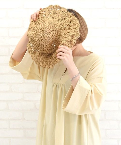 sango（sango）の「リネンタッチキーネックサイドスリットワンピース（ワンピース・レディース・ブラウン系その他/ブラック/マスタード/キナリ・FREE）」の17枚目の写真