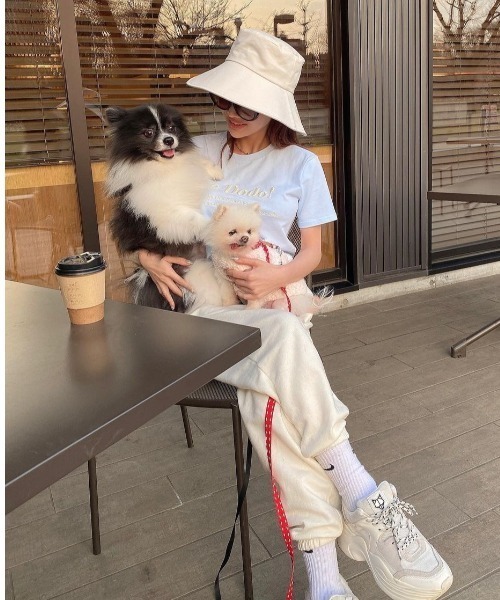 EIMY ISTOIRE(エイミーイストワール)の「コンパクトロゴTシャツ(Tシャツ/カットソー・レディース・ホワイト/サックスブルー/グリーン系その他/コーラルピンク・FREE)」の16枚目の写真