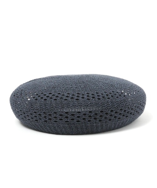 studio CLIP(スタディオクリップ)の「リネン&和紙透かし柄ベレー帽(ハンチング/ベレー帽・レディース・ネイビー/ベージュ・FREE)」の9枚目の写真