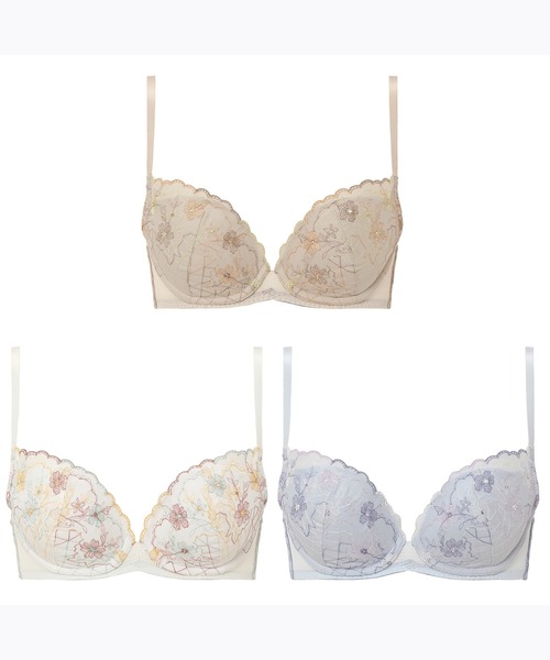 AMOSTYLE BY Triumph(アモスタイルバイトリンプ)の「AMOSTYLEホープブラ ブラジャー ヴィンテージ ブロイダリー【B,C,Dカップ】AMST1392 WHU JX(ブラジャー・レディース・ホワイト/ブラウン/ブルー・B65/B70/C70/D70/B75/C65/C75/D65/D75)」の8枚目の写真