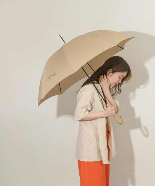 SMELLY（スメリー）の「バンブーハンドル長傘（長傘・レディース・ラベンダー/ミント/アイボリー/ベージュ/ネイビー・FREE）」の3枚目の写真