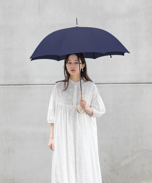 SMELLY（スメリー）の「バンブーハンドル長傘（長傘・レディース・ラベンダー/ミント/アイボリー/ベージュ/ネイビー・FREE）」の7枚目の写真