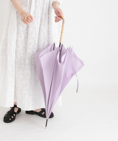 SMELLY（スメリー）の「バンブーハンドル長傘（長傘・レディース・ラベンダー/ミント/アイボリー/ベージュ/ネイビー・FREE）」の15枚目の写真