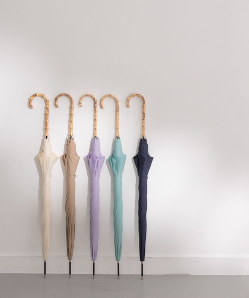 SMELLY（スメリー）の「バンブーハンドル長傘（長傘・レディース・ラベンダー/ミント/アイボリー/ベージュ/ネイビー・FREE）」の17枚目の写真