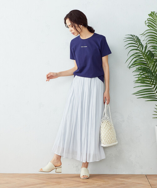 COMME CA ISM(コムサイズム)の「ロゴプリント Tシャツ(Tシャツ/カットソー・レディース・ホワイト/ブラック/ネイビー/ブラウン・SMALL/MEDIUM/LARGE)」の7枚目の写真