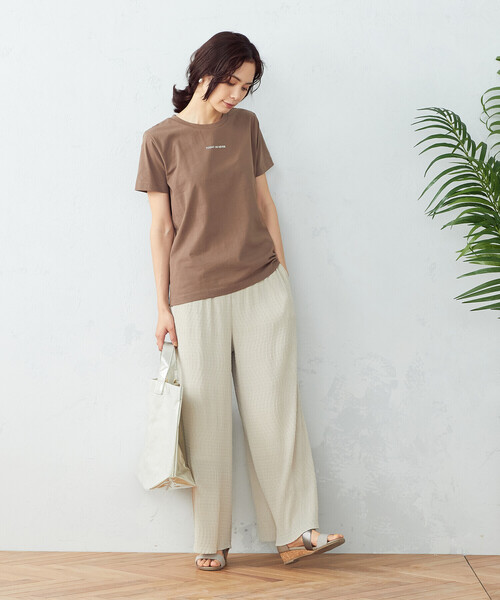 COMME CA ISM(コムサイズム)の「ロゴプリント Tシャツ(Tシャツ/カットソー・レディース・ホワイト/ブラック/ネイビー/ブラウン・SMALL/MEDIUM/LARGE)」の8枚目の写真