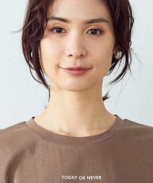 COMME CA ISM(コムサイズム)の「ロゴプリント Tシャツ(Tシャツ/カットソー・レディース・ホワイト/ブラック/ネイビー/ブラウン・SMALL/MEDIUM/LARGE)」の16枚目の写真