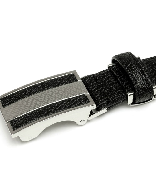 TOKYO SHIRTS（トウキョウシャツ）の「フィットバックル式  牛革 メンズベルト（ベルト・メンズ・ブラック・95cm/110cm）」の2枚目の写真