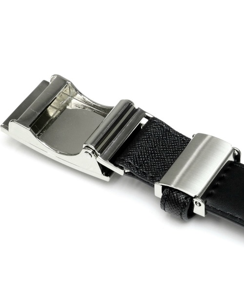 TOKYO SHIRTS（トウキョウシャツ）の「フィットバックル式  牛革 メンズベルト（ベルト・メンズ・ブラック・95cm/110cm）」の3枚目の写真