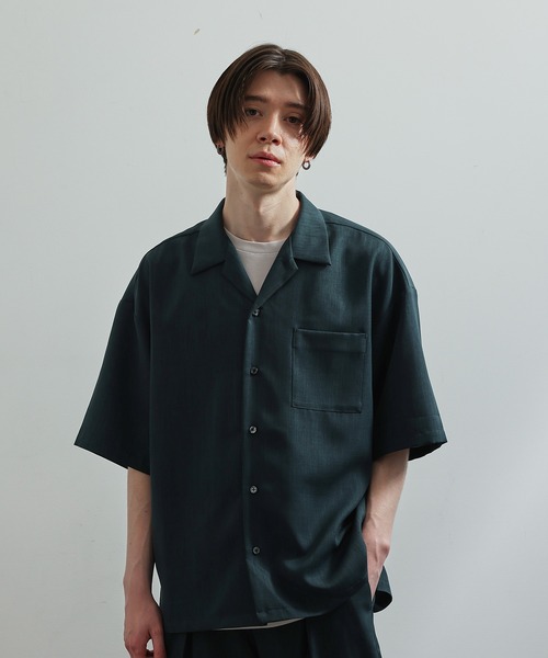 JUNRED（ジュンレッド）の「ソフトウィンドオープンカラーシャツ（シャツ/ブラウス・メンズ・チャコールグレー/グリーン/ブラック系その他/ベージュ系その他・LL/M/L）」の4枚目の写真