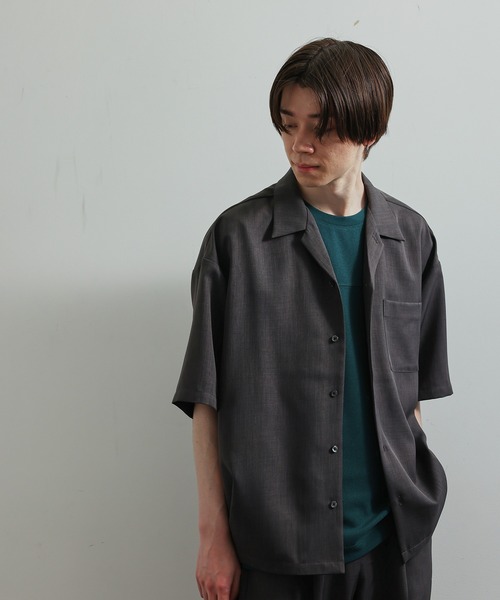 JUNRED（ジュンレッド）の「ソフトウィンドオープンカラーシャツ（シャツ/ブラウス・メンズ・チャコールグレー/グリーン/ブラック系その他/ベージュ系その他・LL/M/L）」の11枚目の写真