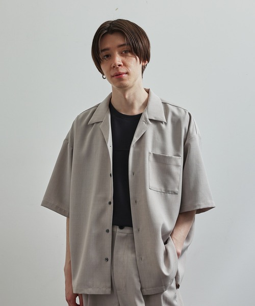 JUNRED（ジュンレッド）の「ソフトウィンドオープンカラーシャツ（シャツ/ブラウス・メンズ・チャコールグレー/グリーン/ブラック系その他/ベージュ系その他・LL/M/L）」の20枚目の写真