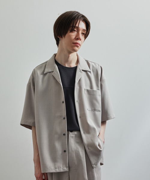 JUNRED（ジュンレッド）の「ソフトウィンドオープンカラーシャツ（シャツ/ブラウス・メンズ・チャコールグレー/グリーン/ブラック系その他/ベージュ系その他・LL/M/L）」の17枚目の写真