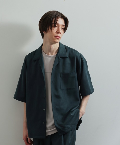 JUNRED（ジュンレッド）の「ソフトウィンドオープンカラーシャツ（シャツ/ブラウス・メンズ・チャコールグレー/グリーン/ブラック系その他/ベージュ系その他・LL/M/L）」の15枚目の写真