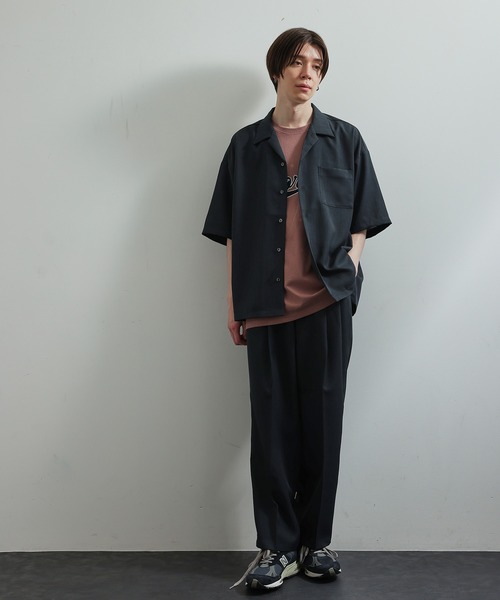 JUNRED（ジュンレッド）の「ソフトウィンドオープンカラーシャツ（シャツ/ブラウス・メンズ・チャコールグレー/グリーン/ブラック系その他/ベージュ系その他・LL/M/L）」の12枚目の写真