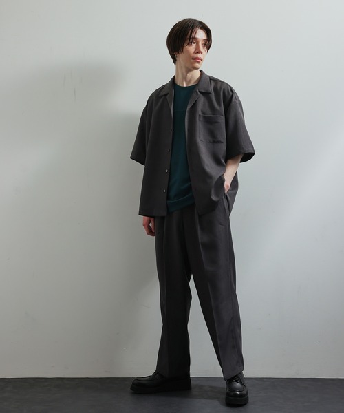 JUNRED（ジュンレッド）の「ソフトウィンドオープンカラーシャツ（シャツ/ブラウス・メンズ・チャコールグレー/グリーン/ブラック系その他/ベージュ系その他・LL/M/L）」の21枚目の写真