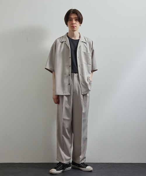 JUNRED（ジュンレッド）の「ソフトウィンドオープンカラーシャツ（シャツ/ブラウス・メンズ・チャコールグレー/グリーン/ブラック系その他/ベージュ系その他・LL/M/L）」の18枚目の写真