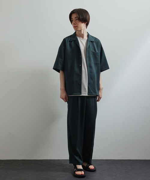 JUNRED（ジュンレッド）の「ソフトウィンドオープンカラーシャツ（シャツ/ブラウス・メンズ・チャコールグレー/グリーン/ブラック系その他/ベージュ系その他・LL/M/L）」の16枚目の写真