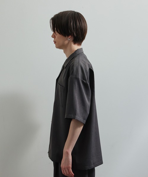 JUNRED（ジュンレッド）の「ソフトウィンドオープンカラーシャツ（シャツ/ブラウス・メンズ・チャコールグレー/グリーン/ブラック系その他/ベージュ系その他・LL/M/L）」の13枚目の写真