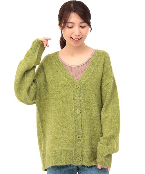 チチカカ（チチカカ）の「シャギー起毛カーディガン（カーディガン/ボレロ・レディース・パープル/ブルー/グリーン・FREE）」の6枚目の写真