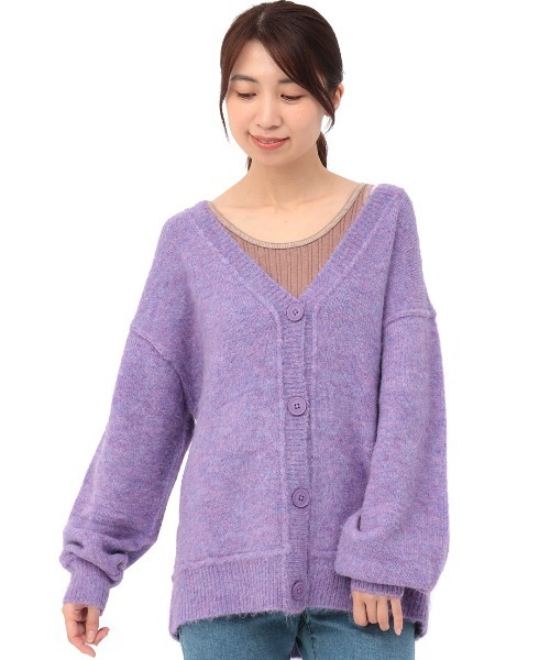 チチカカ（チチカカ）の「シャギー起毛カーディガン（カーディガン/ボレロ・レディース・パープル/ブルー/グリーン・FREE）」の9枚目の写真