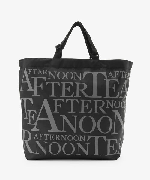 Afternoon Tea(アフタヌーンティー)の「スリットポケット付きロゴバッグL(エコバッグ/サブバッグ・レディース・ブラック・ONE SIZE)」の2枚目の写真