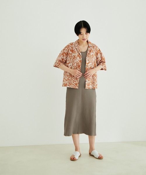 SALON adam et rope'（サロン アダム エ ロペ）の「フルーツプリントシャツ（シャツ/ブラウス・レディース・ブラック/オレンジ・FREE）」の6枚目の写真