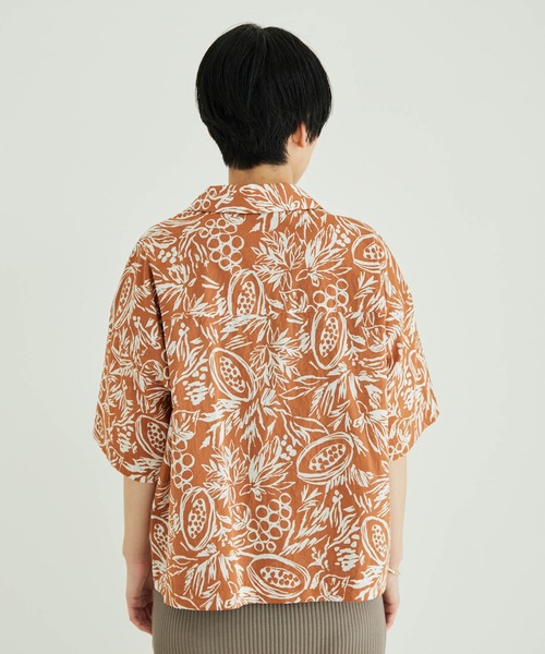 SALON adam et rope'（サロン アダム エ ロペ）の「フルーツプリントシャツ（シャツ/ブラウス・レディース・ブラック/オレンジ・FREE）」の12枚目の写真