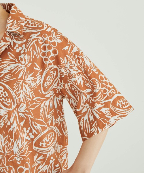 SALON adam et rope'（サロン アダム エ ロペ）の「フルーツプリントシャツ（シャツ/ブラウス・レディース・ブラック/オレンジ・FREE）」の14枚目の写真