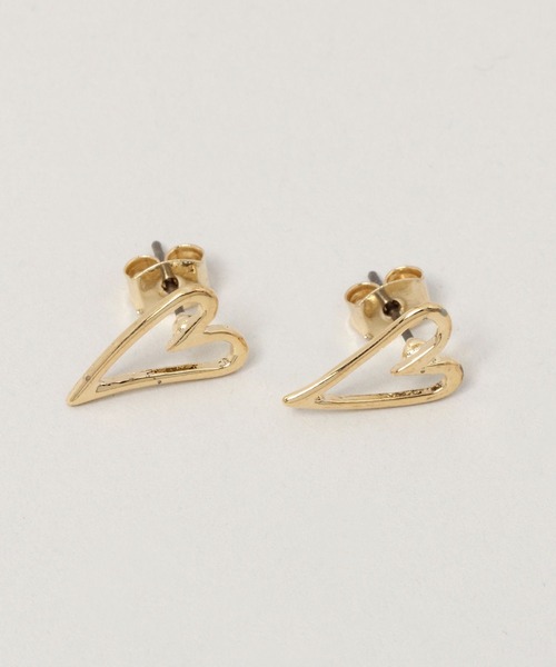 RAGEBLUE（レイジブルー）の「オープンハートピアス（ピアス（両耳用）・レディース・ベージュ/グレー系その他・FREE）」の6枚目の写真