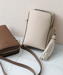 Ungrid | 【Ungrid/アングリッド】両アオリポケット付き縦長スリムポシェット 　スマホポーチミニショルダーバッグ(ショルダーバッグ)