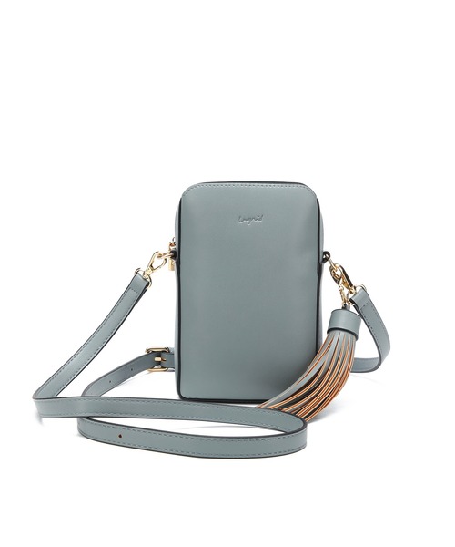 Ungrid（アングリッド）の「【Ungrid/アングリッド】両アオリポケット付き縦長スリムポシェット 　スマホポーチミニショルダーバッグ（ショルダーバッグ・レディース・ダークブラウン/ブラック/ベージュ/ベージュ系その他/ブルー系その他/キャメル/アイボリー/カーキ/オリーブ/ワイン/ダークベージュ・FREE）」の21枚目の写真