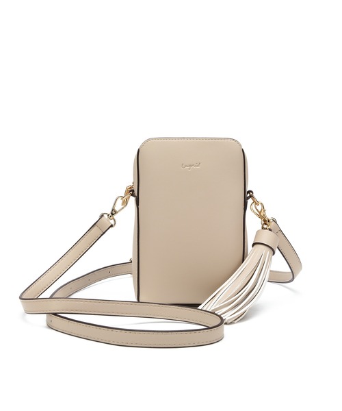 Ungrid（アングリッド）の「【Ungrid/アングリッド】両アオリポケット付き縦長スリムポシェット 　スマホポーチミニショルダーバッグ（ショルダーバッグ・レディース・ダークブラウン/ブラック/ベージュ/ベージュ系その他/ブルー系その他/キャメル/アイボリー/カーキ/オリーブ/ワイン/ダークベージュ・FREE）」の22枚目の写真