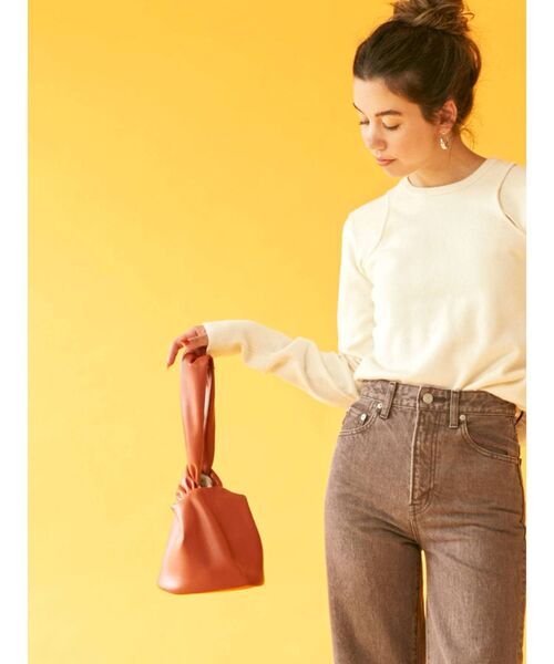 Ungrid（アングリッド）の「ワンハンドルサークルバッグ（ハンドバッグ・レディース・オフホワイト/ブラウン/グリーン・FREE）」の10枚目の写真