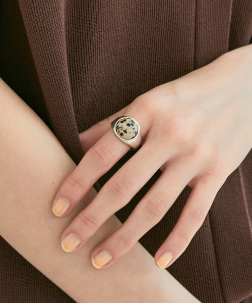 VIS(ビス)の「ストーンリング(リング・レディース・ベージュ/ベージュ系その他/ターコイズブルー・FREE)」の12枚目の写真