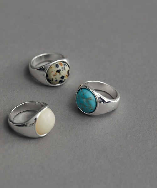 VIS(ビス)の「ストーンリング(リング・レディース・ベージュ/ベージュ系その他/ターコイズブルー・FREE)」の13枚目の写真