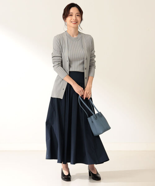 Demi luxe beams ロング ニットカーディガン　黒 最 安値 価格ファッション - Demi luxe beams ロング ニット
