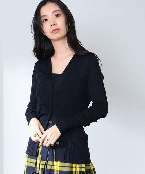 Demi luxe beams ロング ニットカーディガン　黒 Demi-Luxe BEAMS（デミルクス ビームス）のカーディガン通販