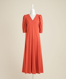 美品　CASA FLINE　カーサフライン　パフギャザースリーブドレス　ブラック 美品 CASA FLINE カーサフライン パフギャザースリーブドレス
