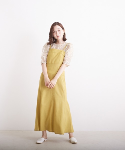PAPAVER(パパヴェル)の「【papaver】パールボタンオーガンジーBL(シャツ/ブラウス・レディース・ブラック/アイボリー/オフホワイト/ミント・MEDIUM)」の2枚目の写真