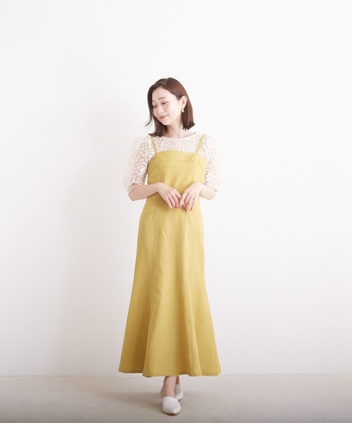 PAPAVER(パパヴェル)の「【papaver】パールボタンオーガンジーBL(シャツ/ブラウス・レディース・ブラック/アイボリー/オフホワイト/ミント・MEDIUM)」の7枚目の写真
