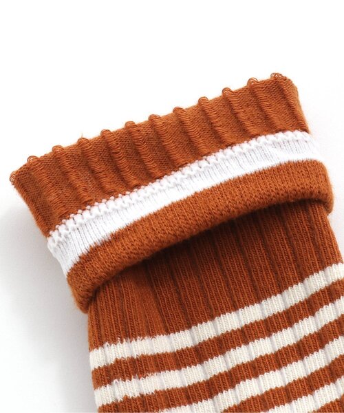 Ampersand（アンパサンド）の「ボーダー ソックス（ソックス/靴下・キッズ・ネイビー/オレンジ/オフホワイト・12/15 /18/21）」の7枚目の写真