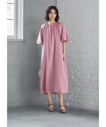 【LUXE】ボレロ風ギャザースリーブワンピースA