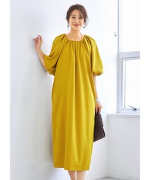 【LUXE】ボレロ風ギャザースリーブワンピースA