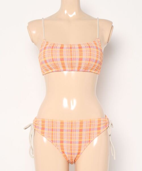 チェックニット 水着 着物 浴衣 Ungrid アングリッド の水着 チェックニット Resort バンドゥビキニ 水着